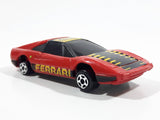 Vintage 1980 Kidco Burnin' Key Cars Ferrari GTS Red Plastic Body Toy Car Vehicle - No Key - 1/64 - Macao - Missing Back Tires