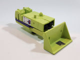 1984 Takara G1 Transformers Light Green Bulldozer Plastic Toy Action Figure