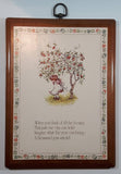Vintage 1976 MCMLXVI Carlton Cards Holly Hobbie 8 1/2" x 12" Wood Wall Plaque Picture