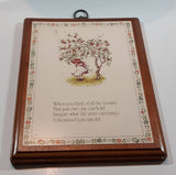 Vintage 1976 MCMLXVI Carlton Cards Holly Hobbie 8 1/2" x 12" Wood Wall Plaque Picture