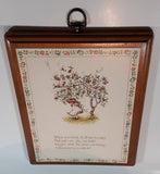 Vintage 1976 MCMLXVI Carlton Cards Holly Hobbie 8 1/2" x 12" Wood Wall Plaque Picture