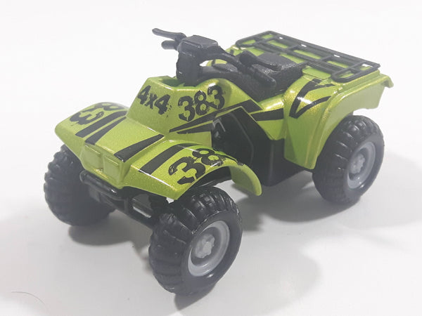 Maisto 383 Quad ATV 4 Wheeler All Terrain Vehicle 4x4 Lime Green Pullback Die Cast Motorized Friction Toy Car Vehicle