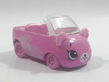 Moose Shopkins Cutie Cars Bear Shaped Pink Die Cast Toy Car Vehicle - No Roof or Figure