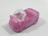 Moose Shopkins Cutie Cars Bear Shaped Pink Die Cast Toy Car Vehicle - No Roof or Figure