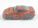 2003 Kentoys Extreme Tuners Toyota Supra Orange 1/55 Scale Light Up Die Cast Toy Car Vehicle with Rubber Tires - Missing The Spoiler