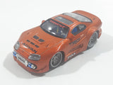 2003 Kentoys Extreme Tuners Toyota Supra Orange 1/55 Scale Light Up Die Cast Toy Car Vehicle with Rubber Tires - Missing The Spoiler