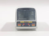 Tokyo Bus "City Bus" White Plastic Pullback Motorized Friction Die Cast Toy Car Vehicle Keychain