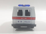 Carven No. T336 Police 6108 Van White Pullback Friction Motorized Die Cast Toy Car Vehicle