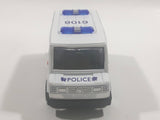 Carven No. T336 Police 6108 Van White Pullback Friction Motorized Die Cast Toy Car Vehicle