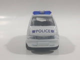 Carven No. T335 Police 8016 Van White Pullback Friction Motorized Die Cast Toy Car Vehicle with Opening Rear Hatch