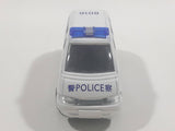 Carven No. T335 Police 8016 Van White Pullback Friction Motorized Die Cast Toy Car Vehicle with Opening Rear Hatch