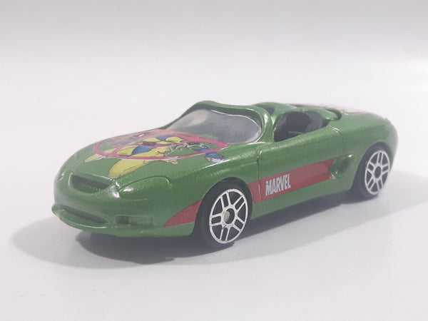2003 Maisto Marvel Series 2 Jean Gray Mustang Mach III Green Die Cast Toy Car Vehicle