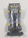 Rare 1996 Tomy Tomica Character Cars Bakuso Kyodai Let's & Go 4WD Police Cop Chrome Die Cast Toy Race Car Vehicle