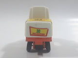 1990s Tomy Tomica No. 82 Pizza Delivery Bike Pizza 30 Minutes White and Orange 1/76 Scale Die Cast Toy Car Vehicle Missing The Driver