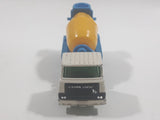 Tomy Tomica No. 53 Nissan Diesel Truck Cement Mixer Truck White Blue Yellow 1/100 Scale Die Cast Toy Car Vehicle