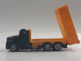 Unknown Brand Dump Truck Green and Yellow Plastic and Metal Die Cast Toy Car Vehicle