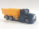 Unknown Brand Dump Truck Green and Yellow Plastic and Metal Die Cast Toy Car Vehicle