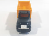 Unknown Brand Dump Truck Green and Yellow Plastic and Metal Die Cast Toy Car Vehicle