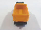 Unknown Brand Dump Truck Green and Yellow Plastic and Metal Die Cast Toy Car Vehicle