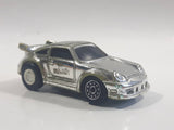 Unknown Brand Porsche Chrome Pullback Motorized Friction Plastic and Metal Die Cast Toy Car Vehicle