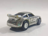 Unknown Brand Porsche Chrome Pullback Motorized Friction Plastic and Metal Die Cast Toy Car Vehicle