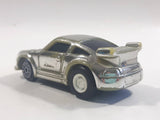 Unknown Brand Porsche Chrome Pullback Motorized Friction Plastic and Metal Die Cast Toy Car Vehicle