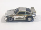 Unknown Brand Porsche Chrome Pullback Motorized Friction Plastic and Metal Die Cast Toy Car Vehicle