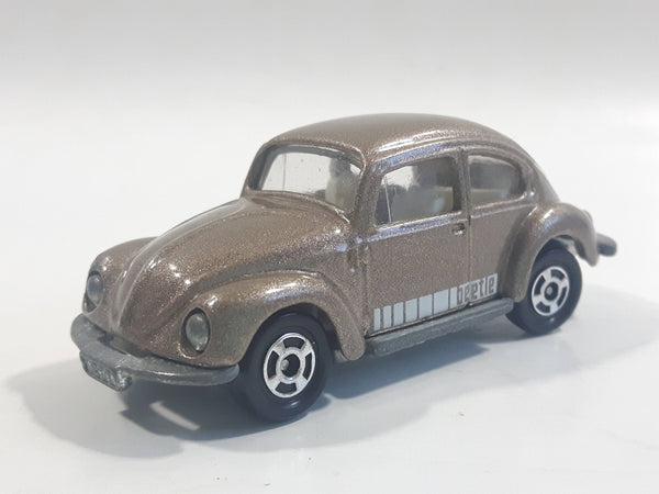 Vintage 1977 Tomy Tomica No. F20 Volkswagen Beetle Brown 1/60 Scale Die Cast Toy Car Vehicle