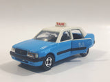 2007 Tomy Tomica No. 51 Toyota Crown Comfort Taxi Cab Blue and White 1/60 Scale Die Cast Toy Car Vehicle with Opening Rear Driver's Side Door