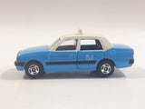 2007 Tomy Tomica No. 51 Toyota Crown Comfort Taxi Cab Blue and White 1/60 Scale Die Cast Toy Car Vehicle with Opening Rear Driver's Side Door