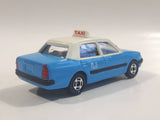 2007 Tomy Tomica No. 51 Toyota Crown Comfort Taxi Cab Blue and White 1/60 Scale Die Cast Toy Car Vehicle with Opening Rear Driver's Side Door