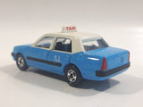 2007 Tomy Tomica No. 51 Toyota Crown Comfort Taxi Cab Blue and White 1/60 Scale Die Cast Toy Car Vehicle with Opening Rear Driver's Side Door