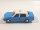 2007 Tomy Tomica No. 51 Toyota Crown Comfort Taxi Cab Blue and White 1/60 Scale Die Cast Toy Car Vehicle with Opening Rear Driver's Side Door