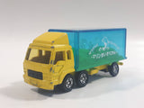 1988 Tomy Tomica No. 7 Fuso Container Truck Marine Aquarium Yellow 1/102 Scale Die Cast Toy Car Vehicle