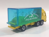 1988 Tomy Tomica No. 7 Fuso Container Truck Marine Aquarium Yellow 1/102 Scale Die Cast Toy Car Vehicle