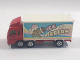 1988 Tomy Tomica No. 7 Fuso Container Truck Ice Cream Red 1/102 Scale Die Cast Toy Car Vehicle Missing Back Doors