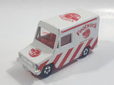 Tomy Tomica No. 27 Isuzu Hipac Van Footwork White and Red 1/70 Scale Die Cast Toy Car Vehicle Missing One Back Door