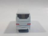 2001 Tomy Tomica Jr. Pocket Cars No. J004 Mitsubishi Fuso Aero Queen Bus "Highway Bus" White and Blue Miniature Micro 1/207 Scale Die Cast Toy Car Vehicle