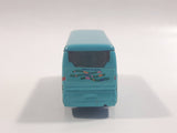 2001 Tomy Tomica Jr. Pocket Cars No. J004 Mitsubishi Fuso Aero Queen Bus Light Blue Miniature Micro 1/207 Scale Die Cast Toy Car Vehicle