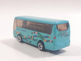 2001 Tomy Tomica Jr. Pocket Cars No. J004 Mitsubishi Fuso Aero Queen Bus Light Blue Miniature Micro 1/207 Scale Die Cast Toy Car Vehicle