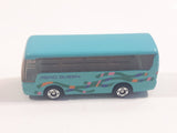 2001 Tomy Tomica Jr. Pocket Cars No. J004 Mitsubishi Fuso Aero Queen Bus Light Blue Miniature Micro 1/207 Scale Die Cast Toy Car Vehicle