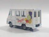 1995 Tomy Tomica No. 93 Toyota Quick Delivery Van "Fruit" White 1/72 Scale Die Cast Toy Car Vehicle with Opening Rear Doors