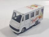 1995 Tomy Tomica No. 93 Toyota Quick Delivery Van "Fruit" White 1/72 Scale Die Cast Toy Car Vehicle with Opening Rear Doors