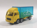 1988 Tomy Tomica No. 7 Fuso Container Truck Marine Aquarium Yellow 1/102 Scale Die Cast Toy Car Vehicle