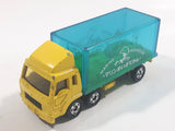 1988 Tomy Tomica No. 7 Fuso Container Truck Marine Aquarium Yellow 1/102 Scale Die Cast Toy Car Vehicle