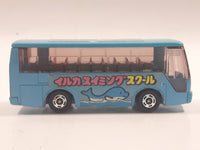 1988 Tomy Tomica No. 41 Isuzu Super Hi-Decker Bus Blue 1/145 Scale Die Cast Toy Car Vehicle