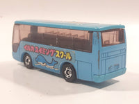 1988 Tomy Tomica No. 41 Isuzu Super Hi-Decker Bus Blue 1/145 Scale Die Cast Toy Car Vehicle
