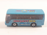 1988 Tomy Tomica No. 41 Isuzu Super Hi-Decker Bus Blue 1/145 Scale Die Cast Toy Car Vehicle