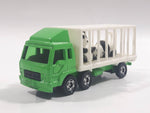 1988 Tomy Tomica No. 7 Fuso Container Truck Panda Bears Green and White 1/102 Scale Die Cast Toy Car Vehicle