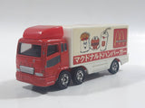 1996 Tomy Tomica No. 7 "Super Great Truck" Fuso Container Truck McDonald's 1/102 Scale Die Cast Toy Car Vehicle with Opening Rear Doors